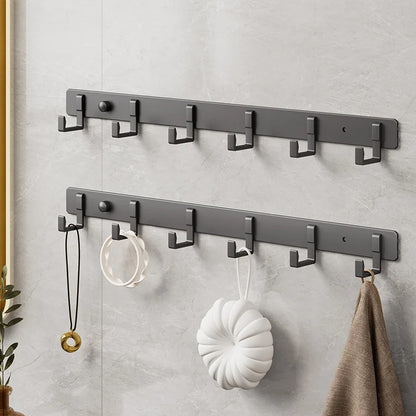 Aluminum Grey Robe Hook Wall Hanging Towel Hooks Clothes Storage Bathroom Accessories