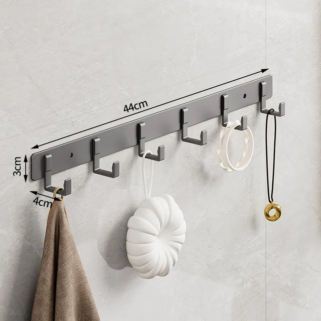 Aluminum Grey Robe Hook Wall Hanging Towel Hooks Clothes Storage Bathroom Accessories