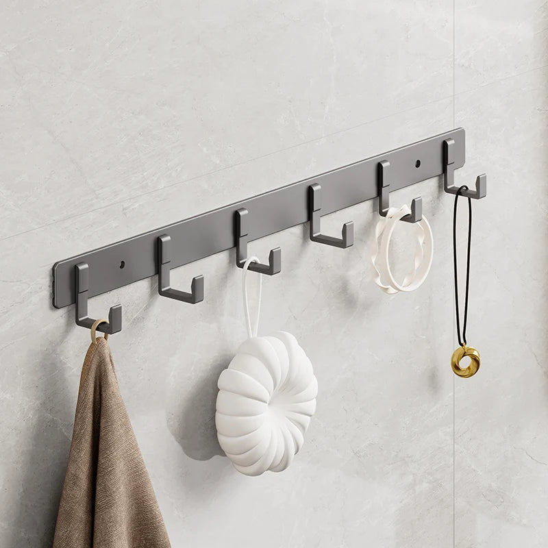 Aluminum Grey Robe Hook Wall Hanging Towel Hooks Clothes Storage Bathroom Accessories