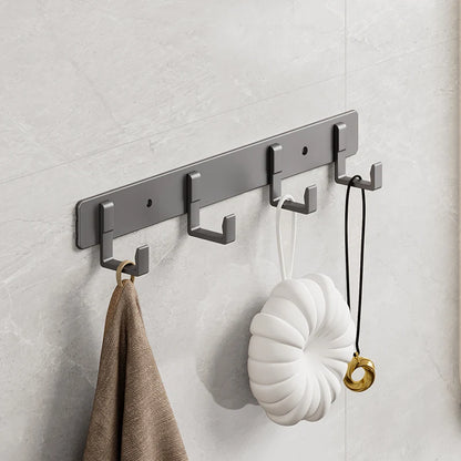 Aluminum Grey Robe Hook Wall Hanging Towel Hooks Clothes Storage Bathroom Accessories